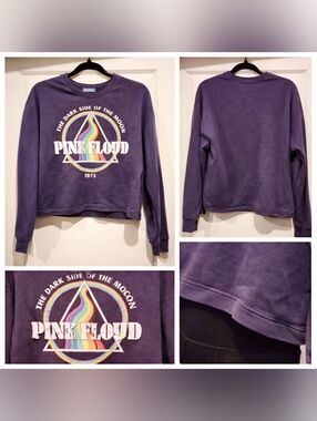 Pink Floyd Dark Side of the Moon Cropped Sweatshirt Women’s Graphic Size (XXL)